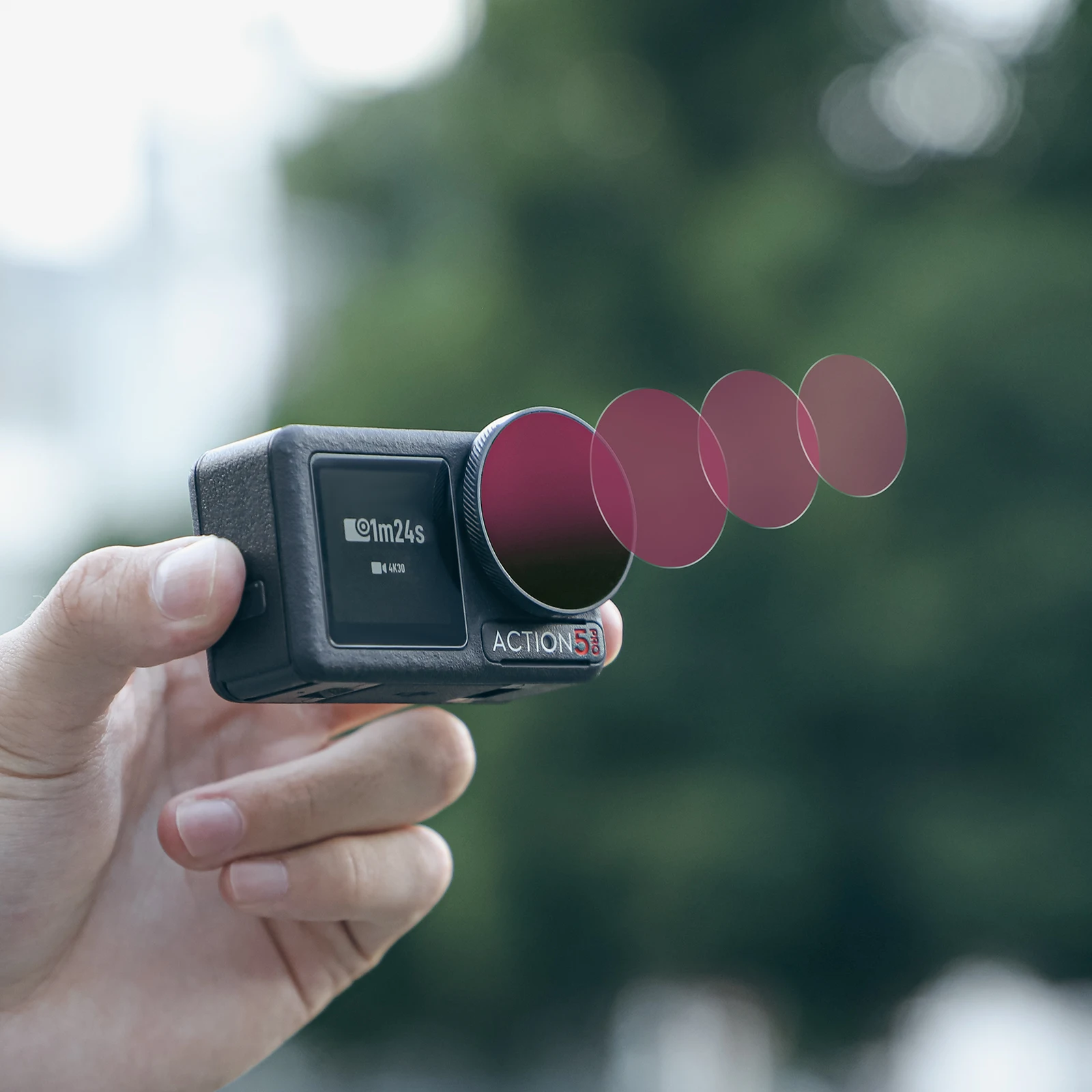 For DJI Action 5 Pro/4/3 Filter Adjustable CPL ND64 Dimming Mirror ND8/PL Accessories