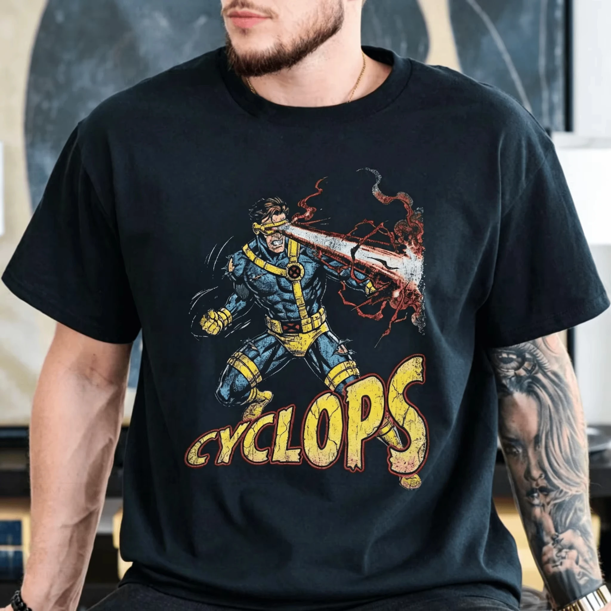 2026 Vintage Cyclops Printed Fans T-shirt 100%Cotton Clothing Unisex Men Women Summer T-Shirt Y2k Popular Casual Streetwear Tee