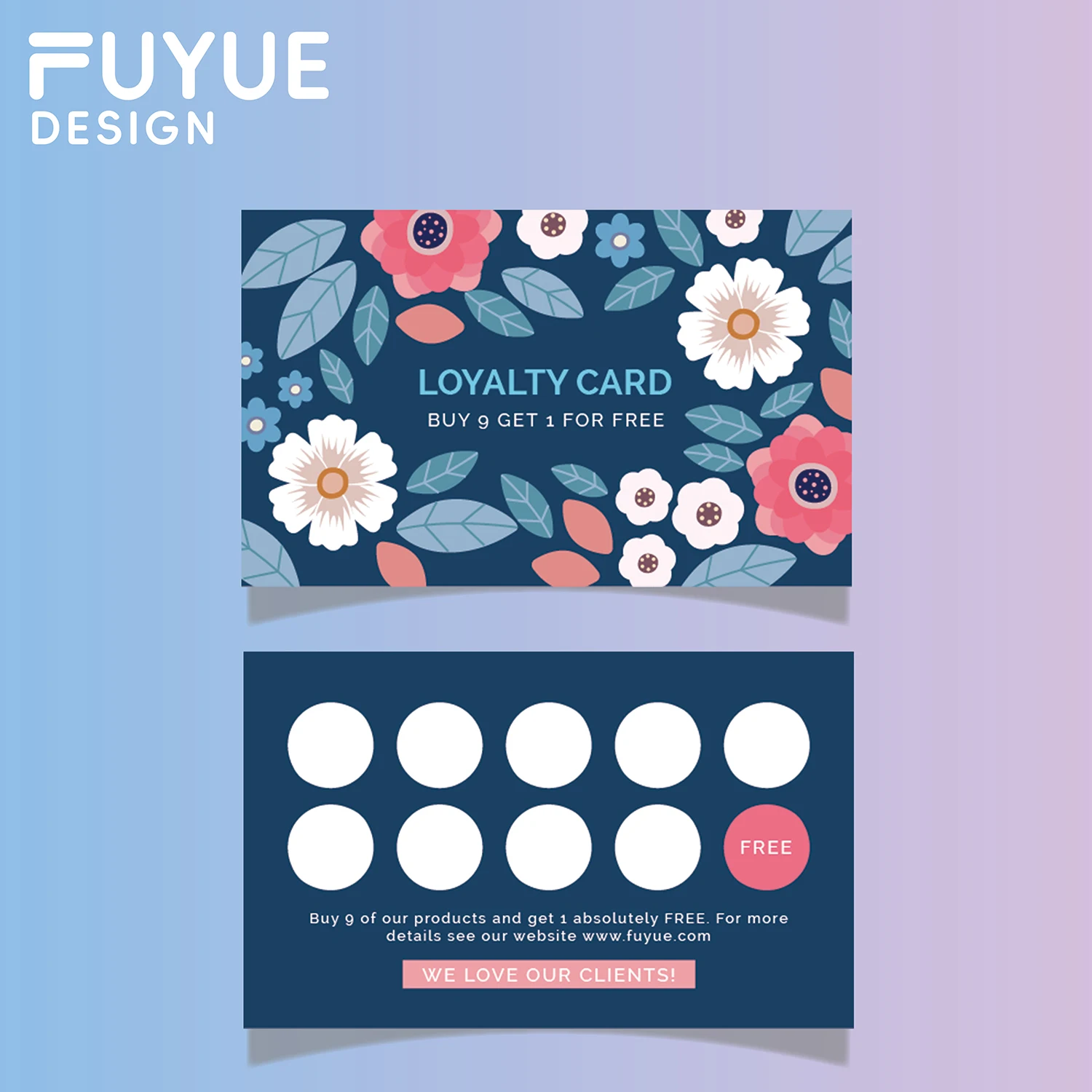 Fuyue cartão de lealdade personalizado, cartões de agradecimento, embalagem para pequenas empresas, logotipo personalizado, cartões de convites de casamento