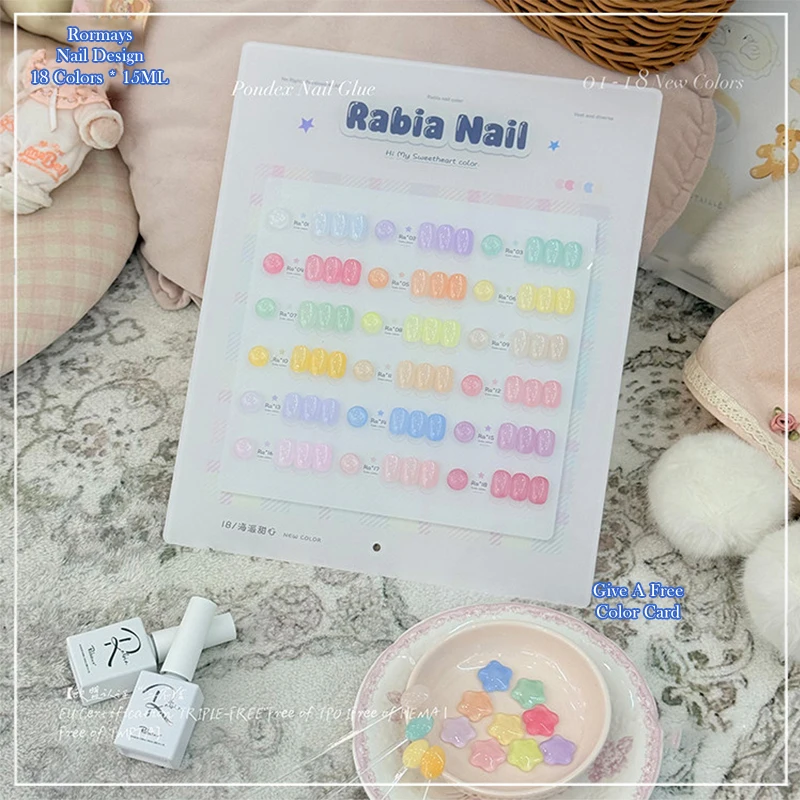 18Pcs Macaron Nail Gel Polish Set Candy Color Jelly Translucent UV LED Gel Varnish Soak Off Pastel Colors For Nail Art Manicure
