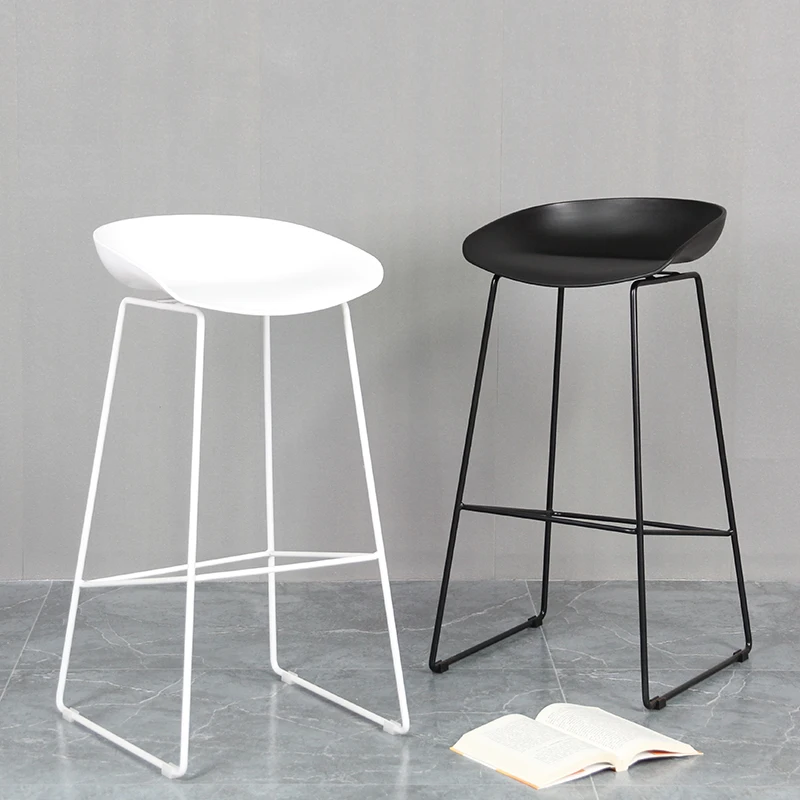 

Kitchen High Chair Bar Furniture Home Counter Island Backrest Outdoor Modern Tabouret De Cuisine Haut Contemporary Black