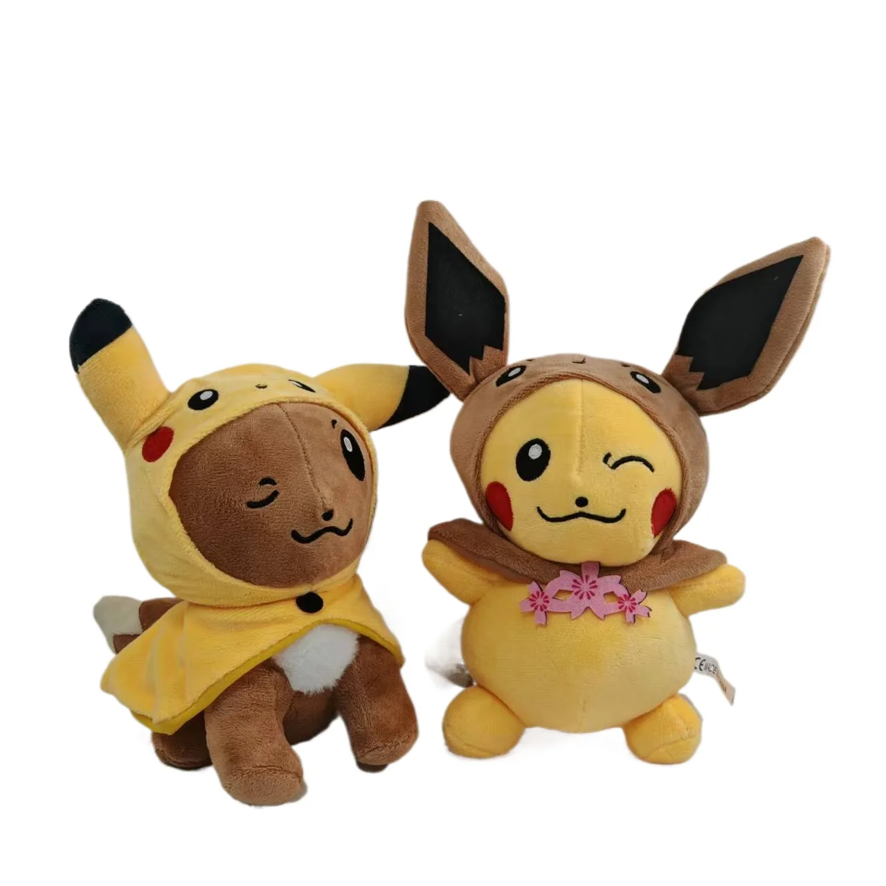 10-ピース-ロットポケモン動物おもちゃピカチュウコスプレイーブイぬいぐるみぬいぐるみマント-cos-おもちゃキーホルダーペンダント子供のクリスマスギフト