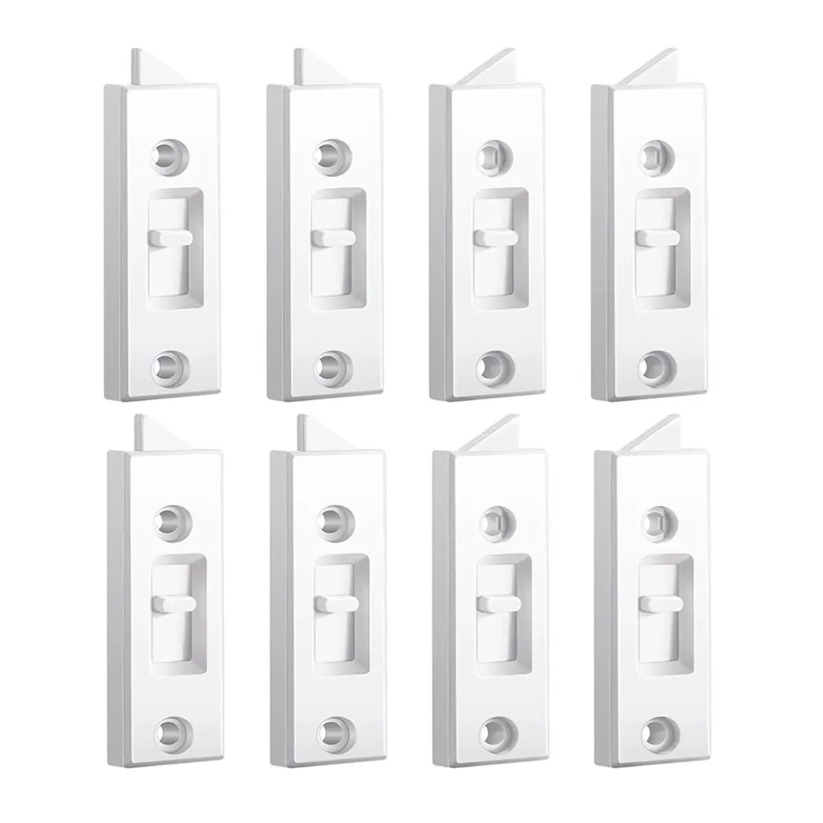 2026 Trend 8 Set Window Locks Window Parts and Hardware Tilt Latchs Plastic Construction, Spring Loaded, 2 Inch Hole Center