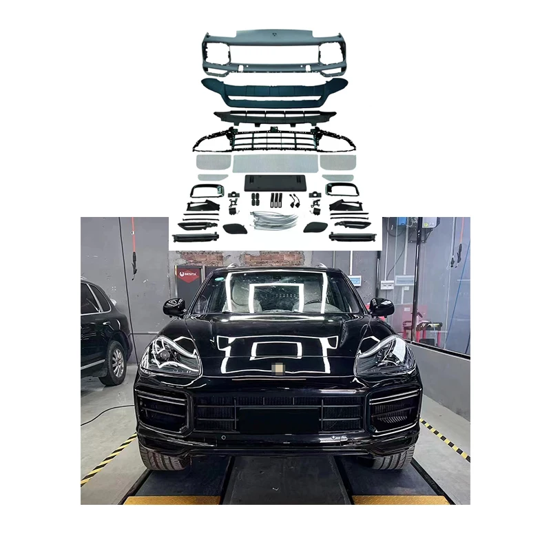 

Facelift for Porsche Cayenne 957-2007-2010 Body Kit Old to New 9Y0 .1-2023-Turbo Includes Front bar Assembly Matrix Headlamps