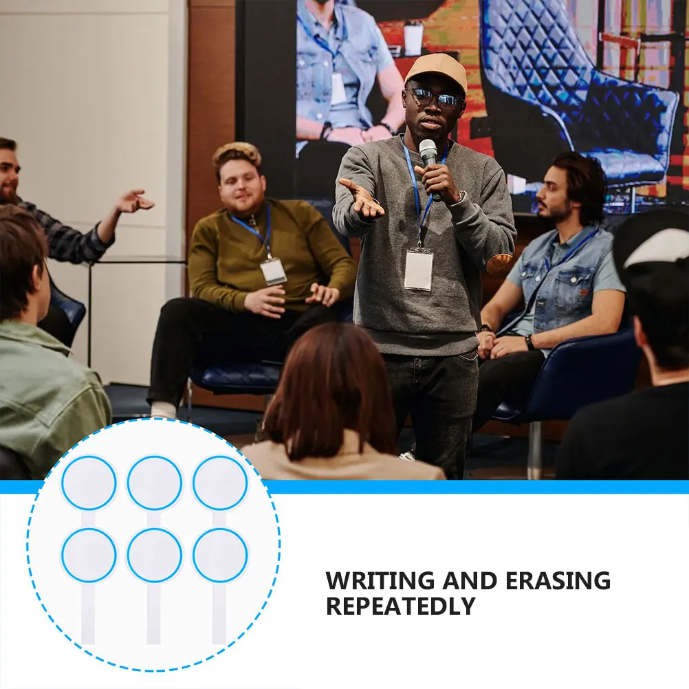 12 Stück rotes Schaumstoff-Hand-Whiteboard, Anzeigetafel, blanko, löschbar, Abstimmungspaddel, trocken abwischbare Tafel, klein, wiederverwendbar, einzeln