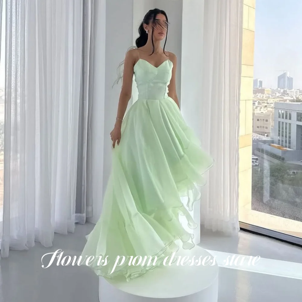 

Flowers Mint Green Prom Dress Sweetheart Evening Dress A-Line Party Dress for Women Celebrity Dresses Gala vestidos de fiesta