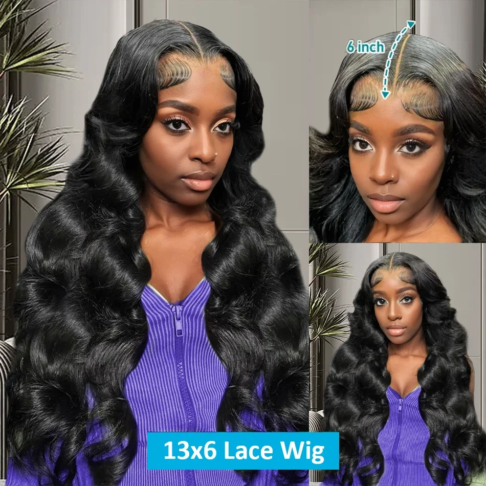 Peruki typu HD Lace Frontal z ludzkich włosów 100%, 13x4 13x6, peruka typu Body Wave z koronką z przodu, transparentna, luźna peruka Deep Wave dla czarnoskórych kobiet w promocji.