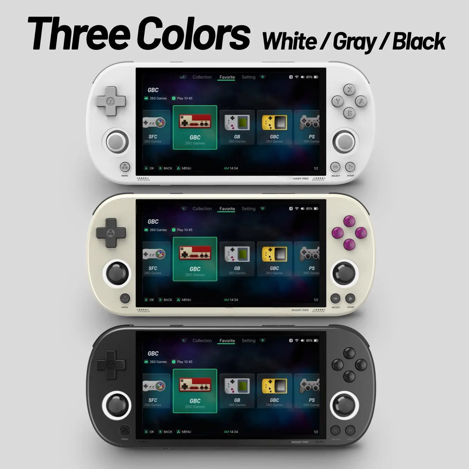 

Handheld Game Console 4.96'' IPS Screen Linux System Joystick RPG Retro Video Game Player Gift Compatible with GBA Arcade PSP