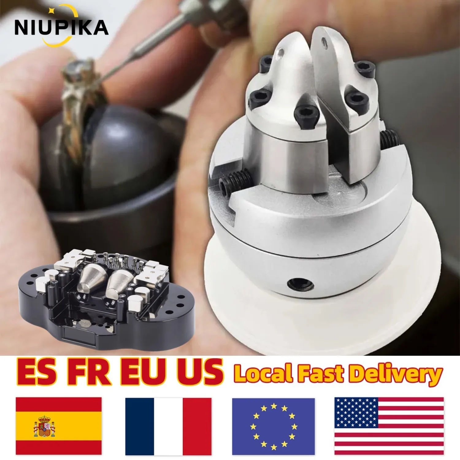 

Маленькие универсальные шариковые тиски 3 дюйма с гравировкой: полные навесы, регулируемые, 360 градусов ° Вращение - Инструмент для установки ювелирного камня