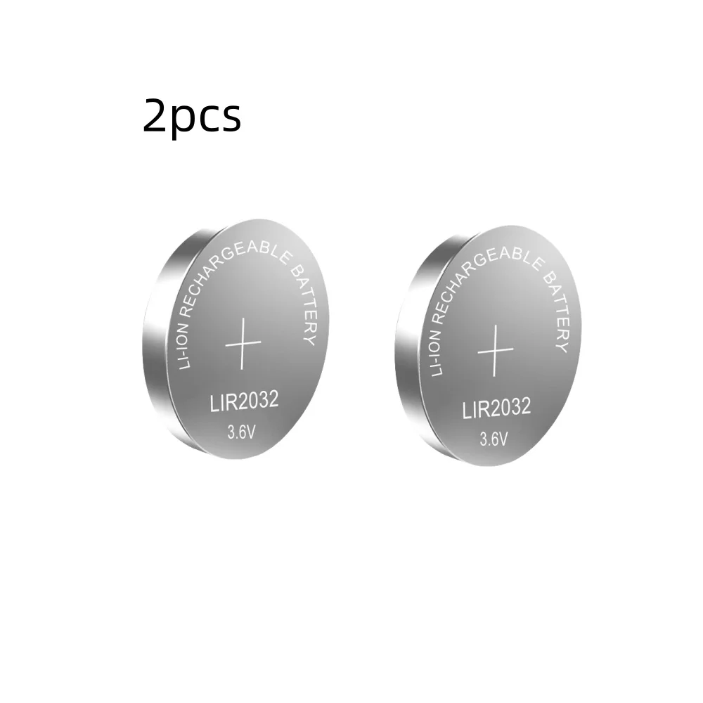 

2PCS LIR2032 Rechargeable Battery 2032 Lithium charging Can Replace CR2032 for watches