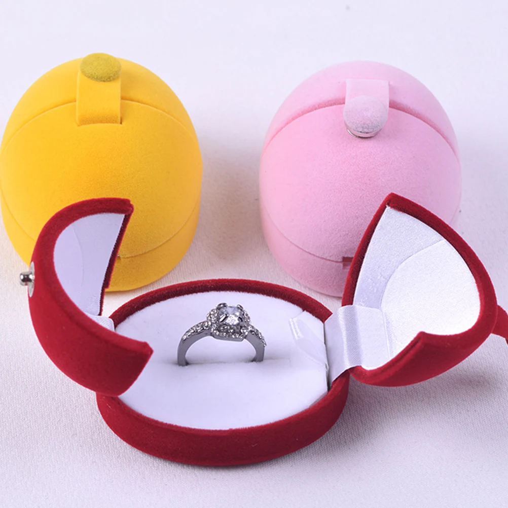

Jewelry Storage Box Boxes for Women Exquisite Ring Case Egg Shape Pendant Travel