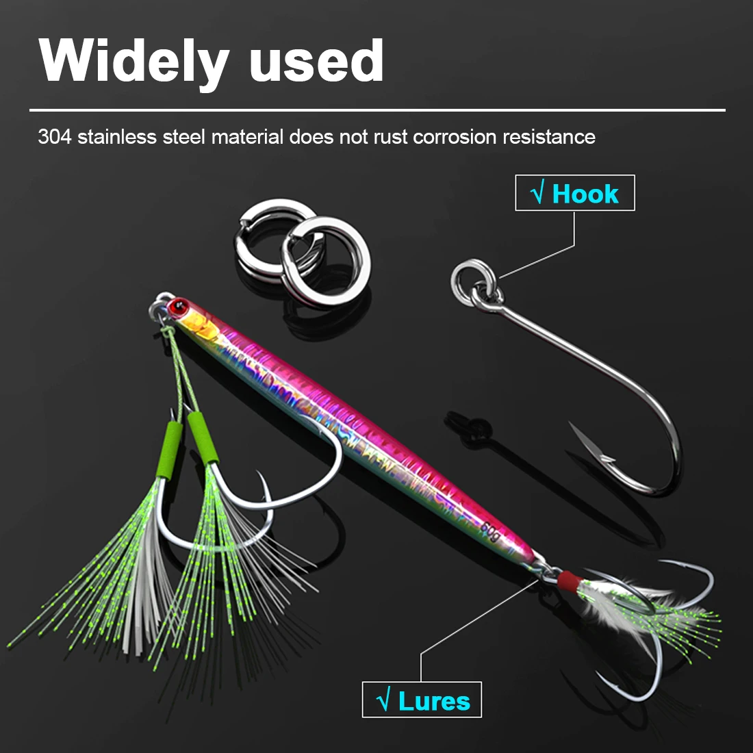 FishTrip 30-50pcs/lot Split Ring Fishing Lure Connector 3-12mm Stainless Steel Terminal Tackles Fishing Accessary Saltwater image 3