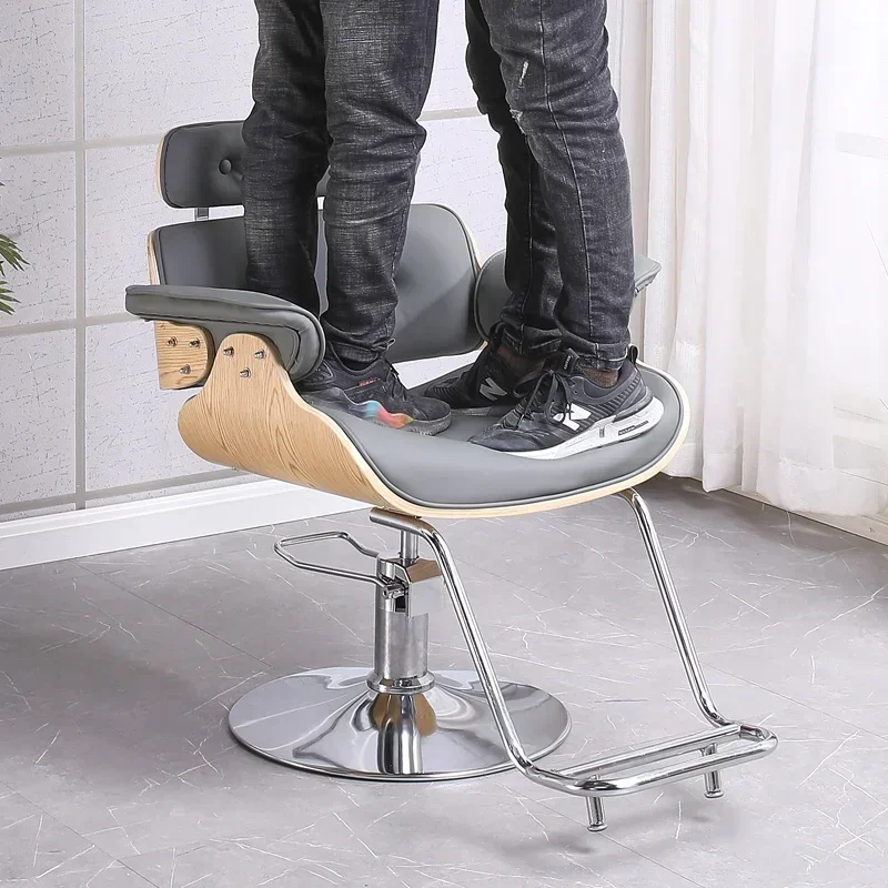 Hairdressing Barber Chairs Hair Stylist Luxury Professional Barber Chairs Metal Armchair Fauteuil Barber Hair Salon Furniture