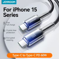 JOYROOM 60W Type C to USB C Cable PD Fast Charging Charger Cord for iPhone 15 Pro max for Macbook iPad Samsung Xiaomi