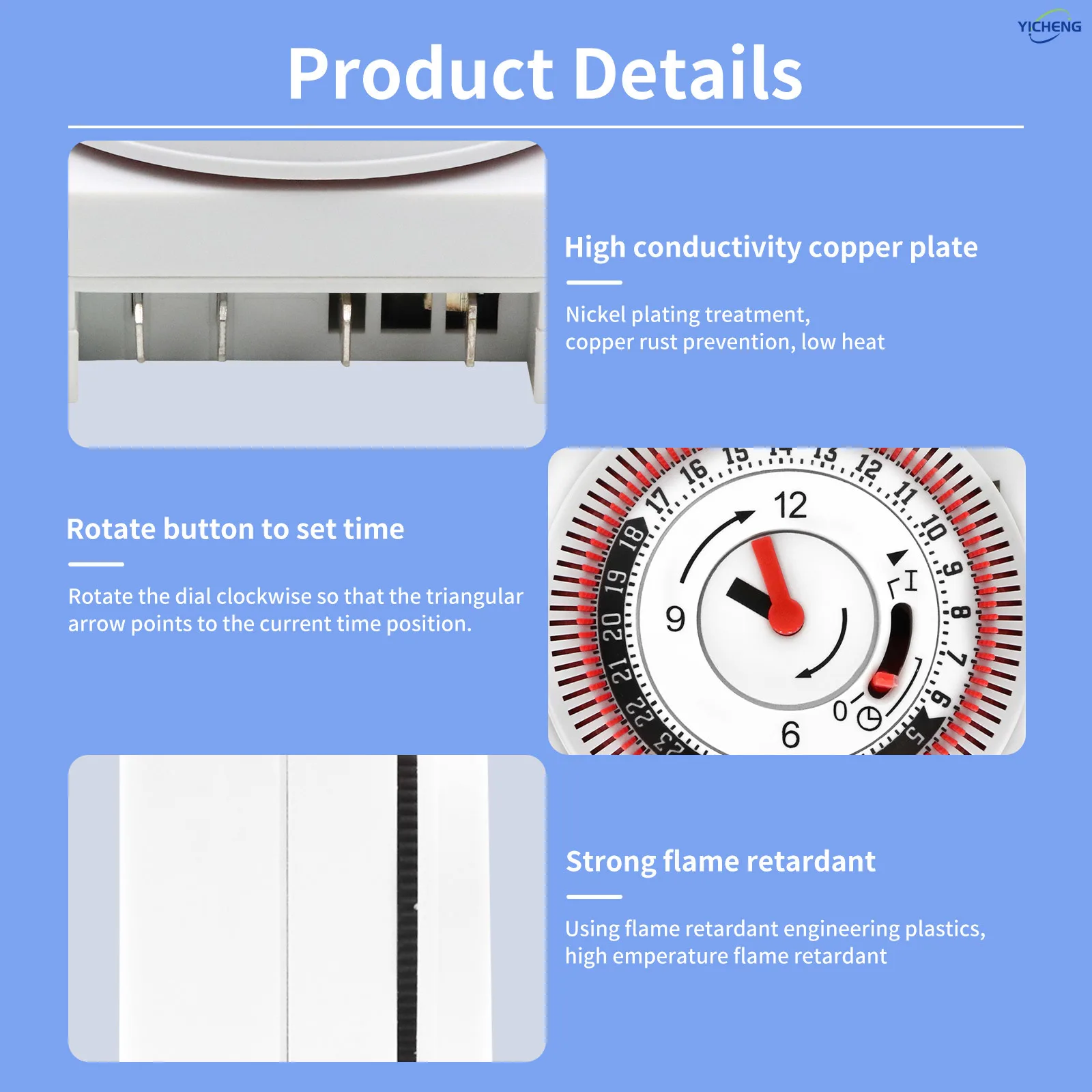 1Pcs mini 24-Hour Timer with Manual Override, Grow Light, Hydroponics, Indoor Lighting, Home Appliances.