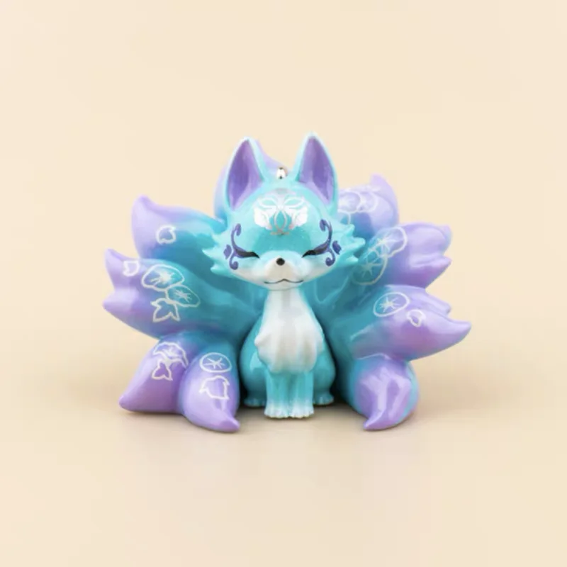 

5cm Japan Qualia Gashapon Flower Bud Nine-tailed Fox Four Seasons Series Figure Surprise Gift Backpack Pendant Kawaii Doll