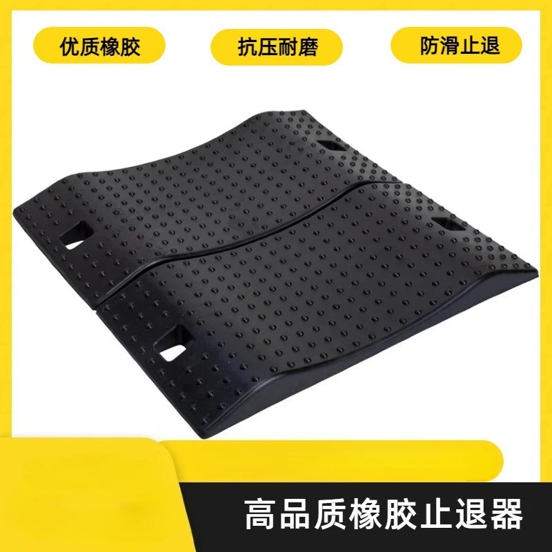 Non-Slip Rubber Wheel Stopper for Car/Truck/RV, Wear-Resistant Tire Positioning Block, Heavy-Duty Vehicle Anti-Roll Chock