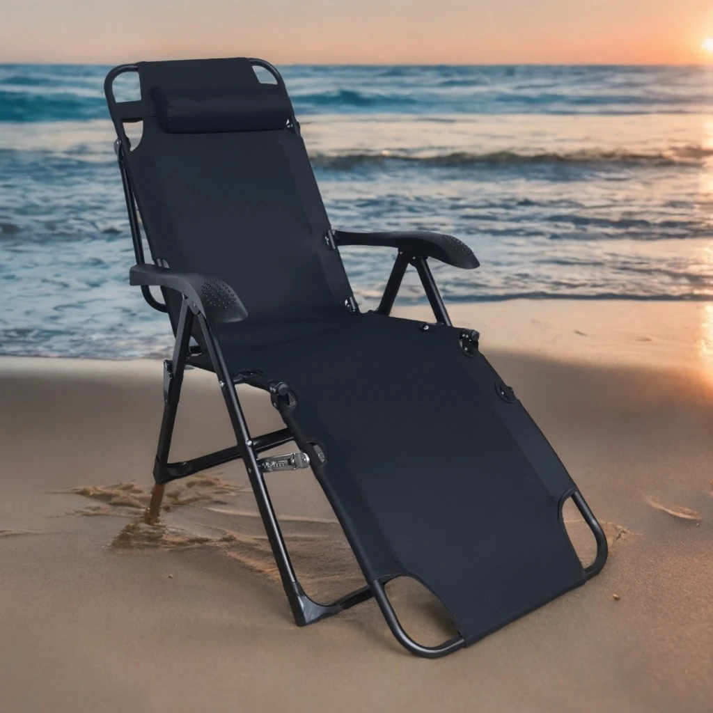 

Luxury Modern Zero Gravity Chair in Black Fabric Durable Premium Folding Moon Style for Outdoor Bedroom Use Made in China