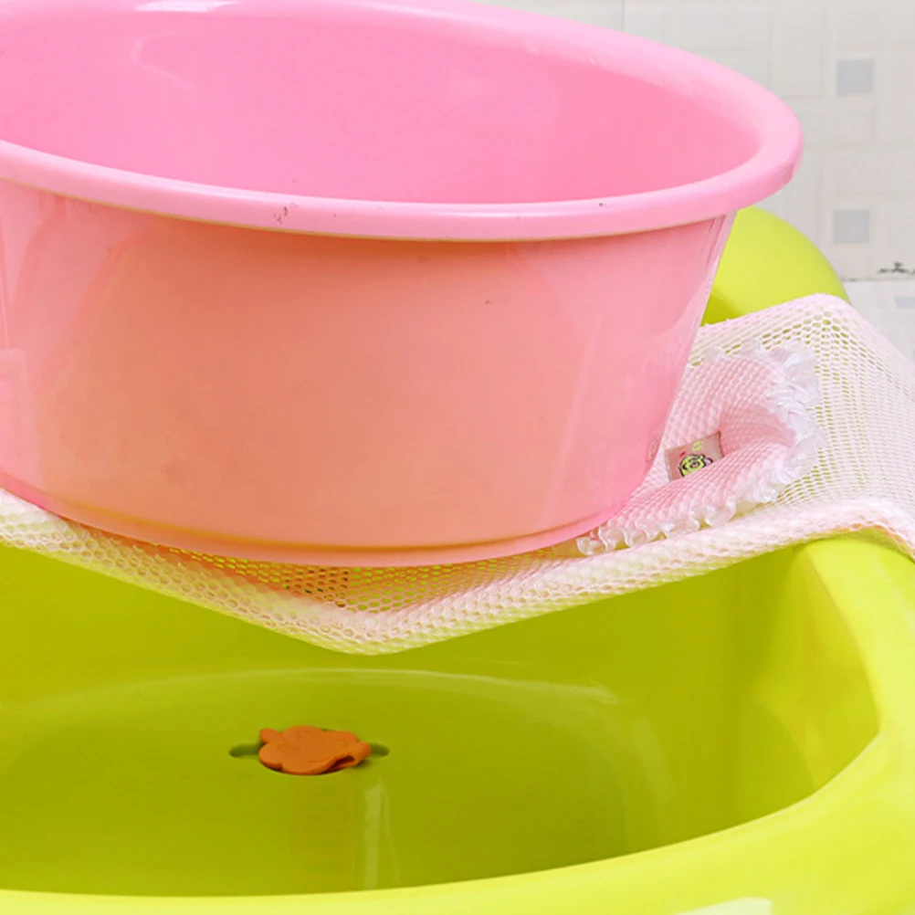 

Infant Shower Mesh Bath Seat Support Net Reversible U Buckle for Baby Tub Washing Bath Seat Support Net