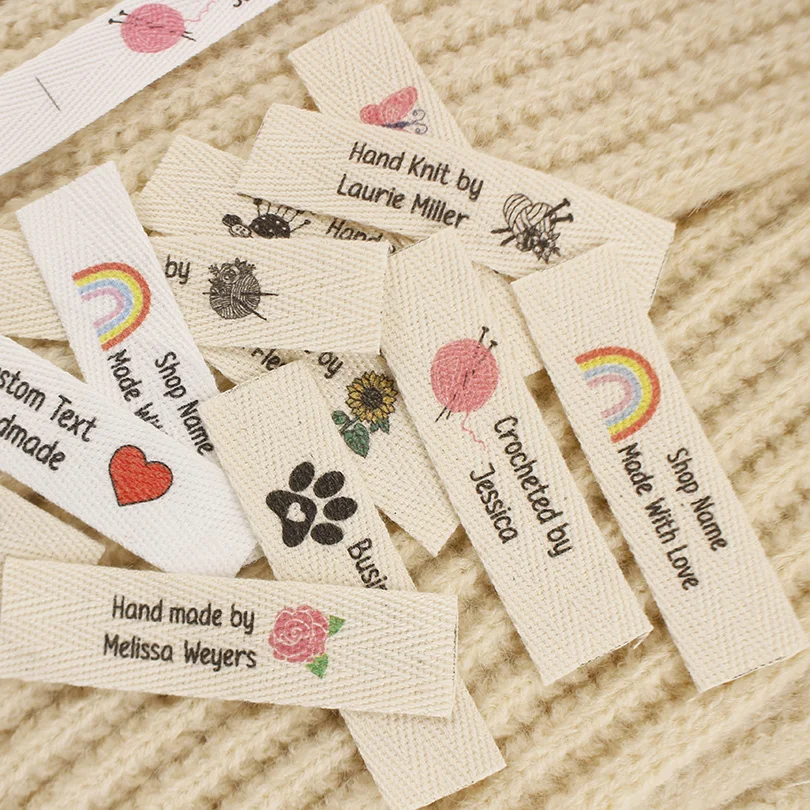 Custom Twill Tags for Clothes, Custom Labels, Handmade Labels, Sewing Accessories,Free Shipping, Xw5530, 15x60mm