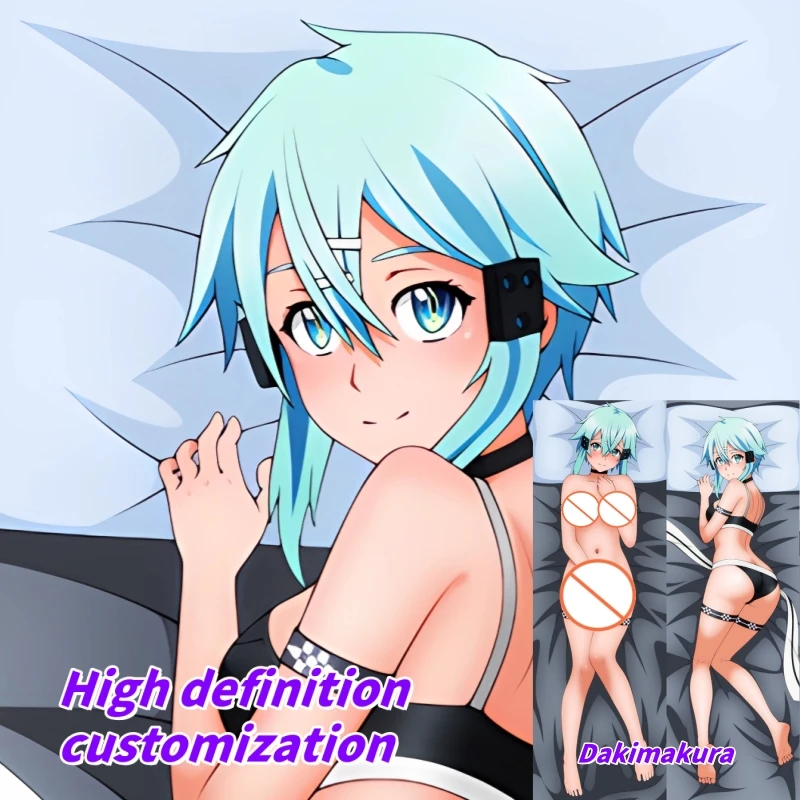 Dakimakura Anime Pillow Case Sword Art Online Asada Shino Double-sided Print Of Life-size Body Pillowcase Gifts Can be