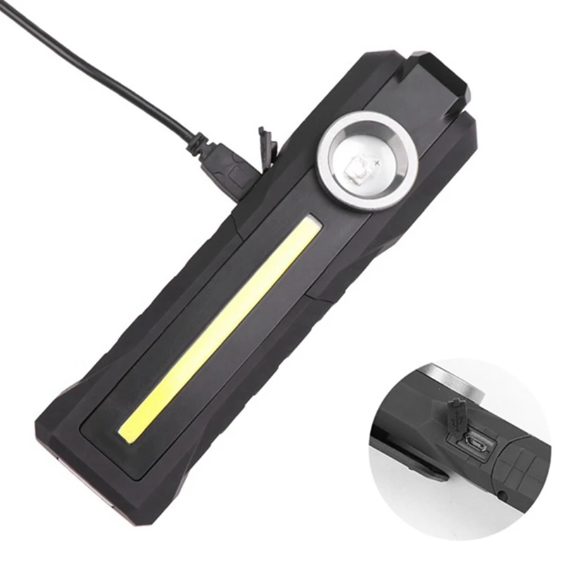 Wiederauf lad bares LED-Arbeits licht, UV-Taschenlampe mit Magnetst änder drehen, Inspektions licht für Autore paratur, für Camping, et