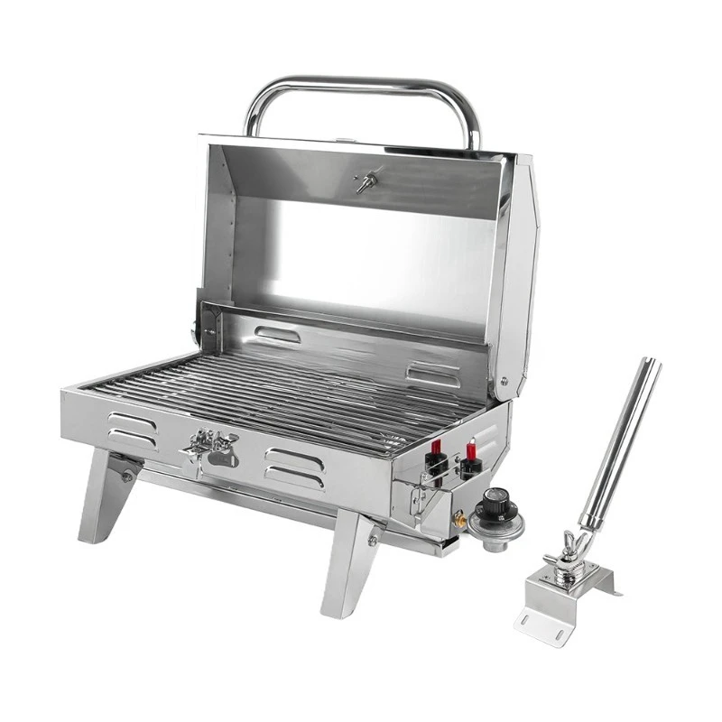 Portable 304 stainless steel gas stove - outdoor multi-functional American-style yacht barbecue grill