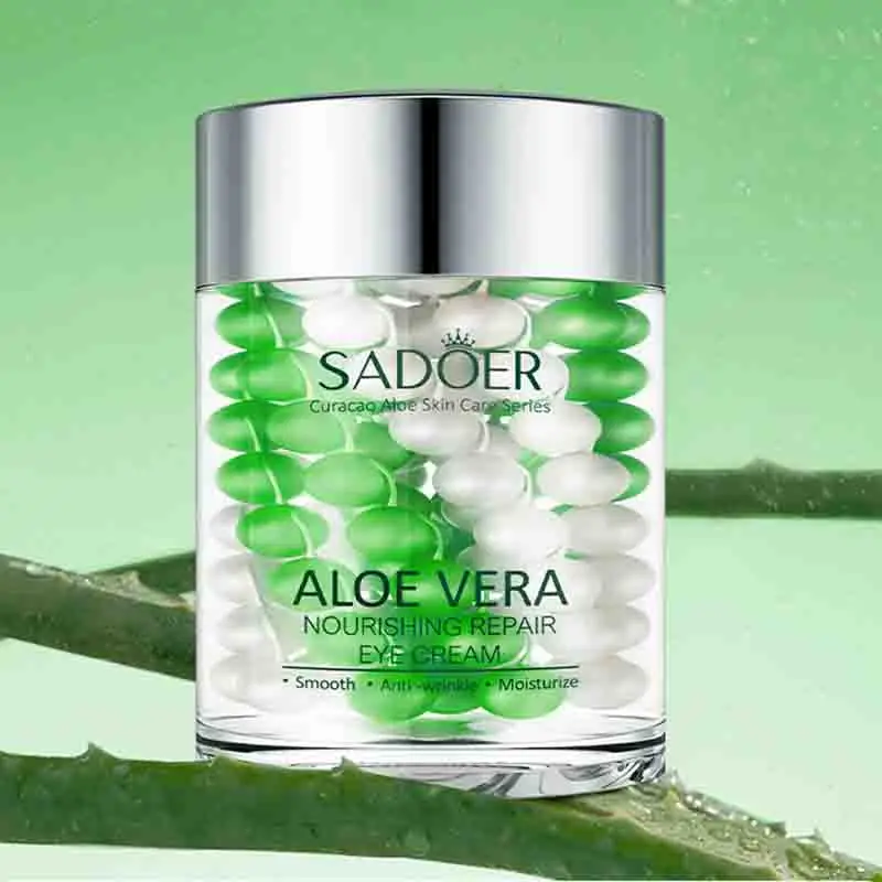 SADOER Aloe Vera Eye Cream Anti Dark Circles Eye Bags Remover Nourishing Moisturizing Firming Eyes Creams Skin Care Proudcts