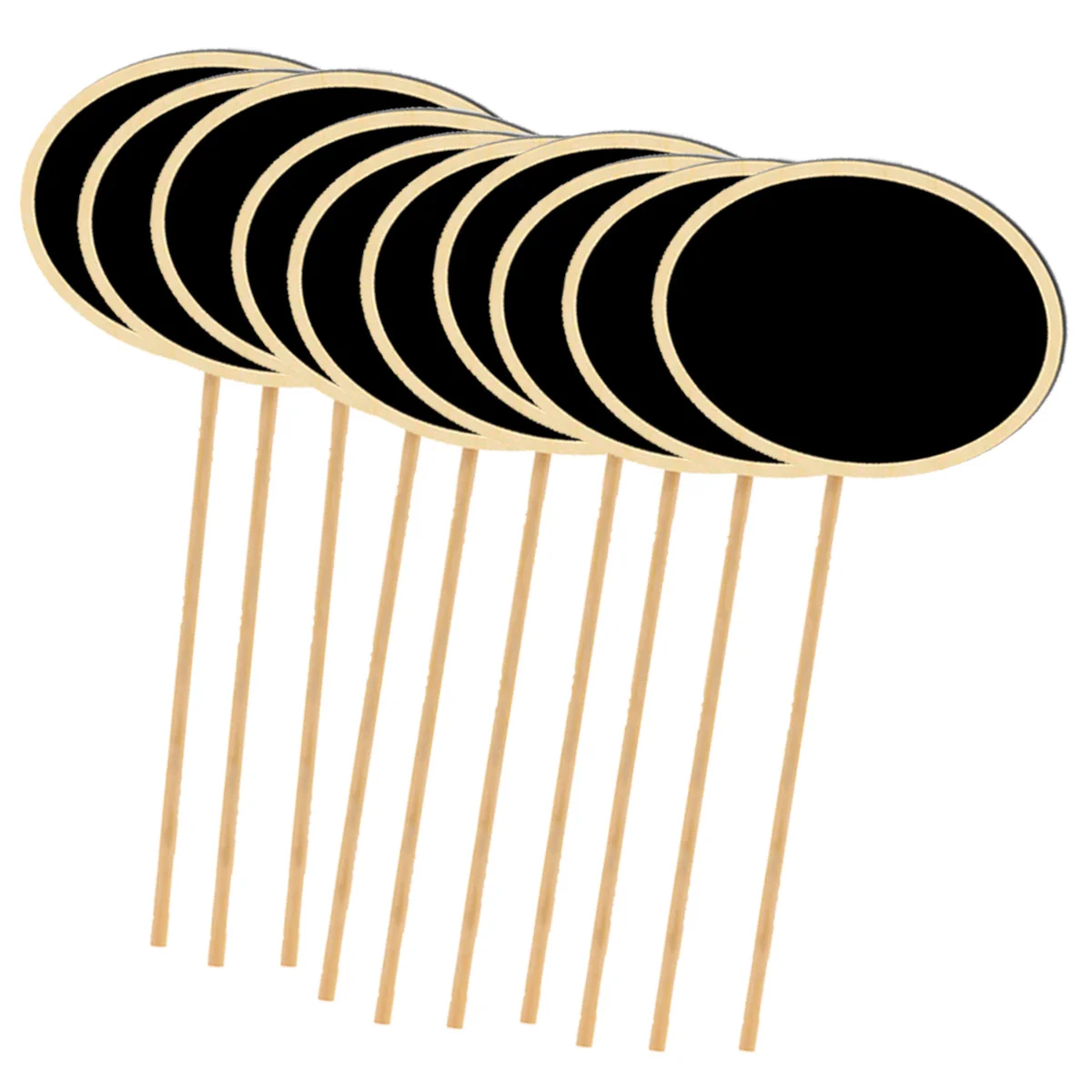 

20Pcs Wooden Mini Chalkboard Toppers Writeable Garden Plant Markers Blackboard Signs for Potted Plants Price Tags Wedding Party