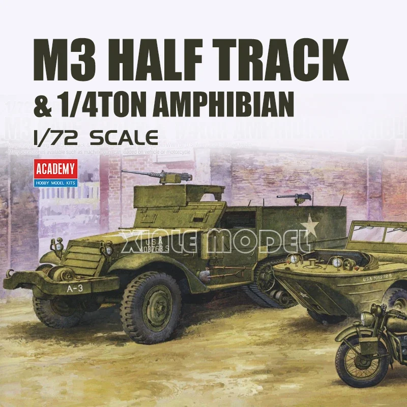 

Academy 13408 American M3 Half Track & 1/4 ton Amphibian Vehicle 1/72 Scale Model Kit