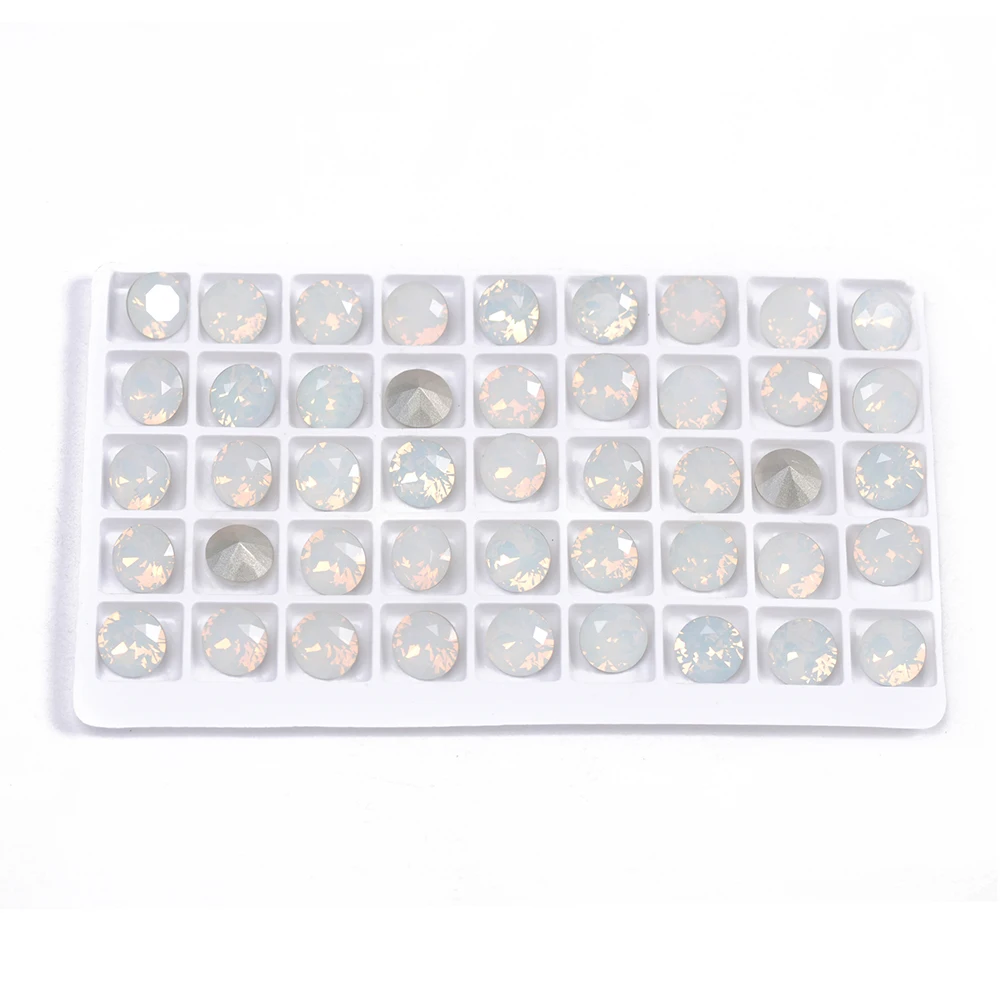 Weißer Opal Nähen auf ausgefallene Strass steine, DIY Näh zubehör, Zubehör Dekoration Glasperlen, Pointback-Kristalle für Kleidungs stück – Detail 3