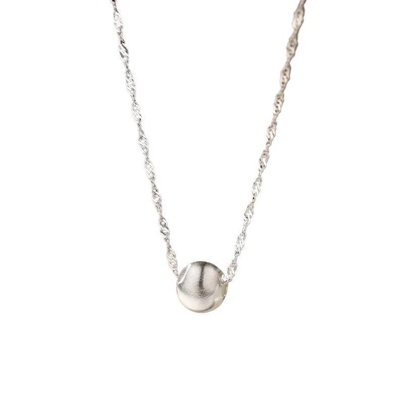 

925 Sterling Silver Transfer Bead Necklace Women's Explosive Premium Neck Chain Collarbone Chain