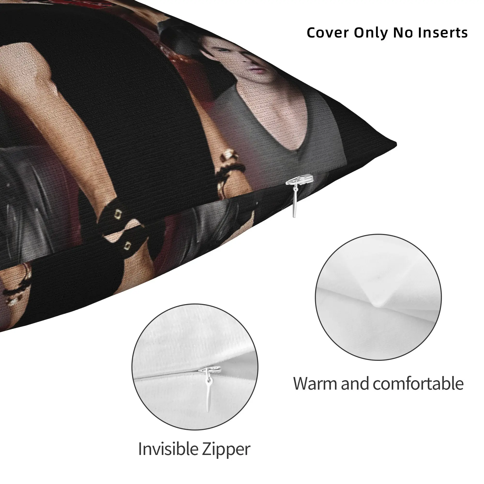 Damon Salvatore Pillowcase Polyester Cushion Cover Gift The Vampire Diaries Pillow Case Cover Home Square 45X45cm