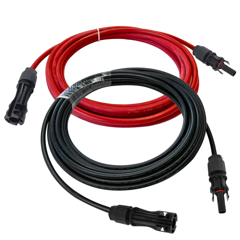 IP68 1000V Solar PV Extension Cable Connector, Twin Core Harness Accessories, Waterproof Solar Parts for Solar Panel Energy Conn