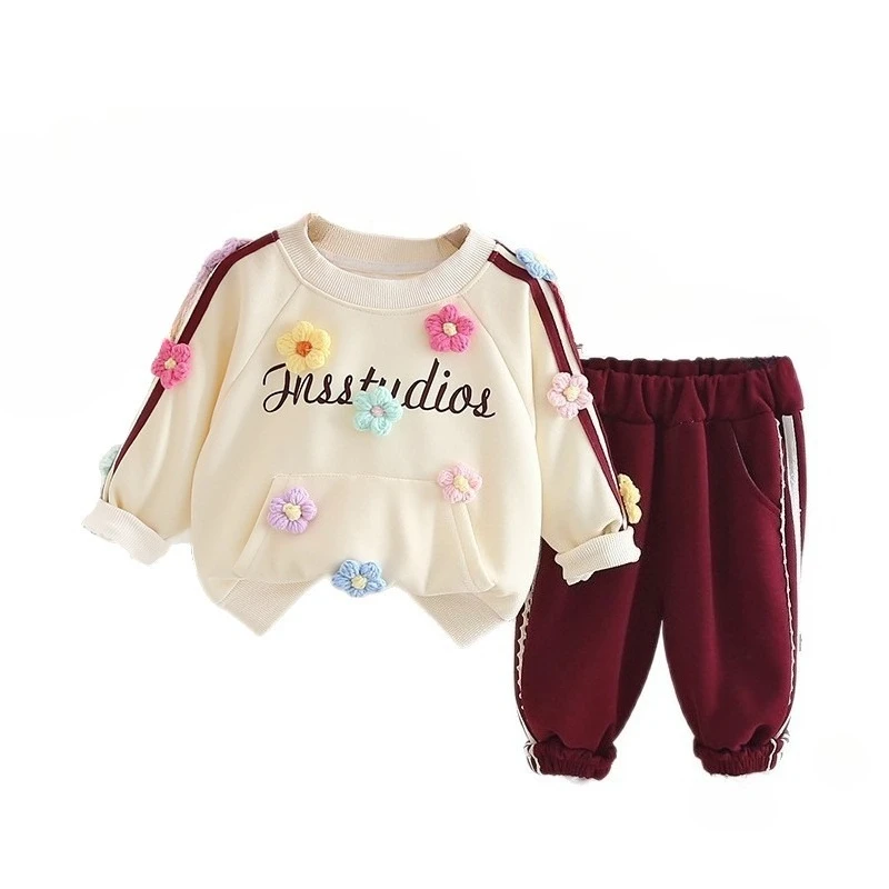 

New Spring Autumn Baby Clothes Suit Children Girls Long Sleeved T-Shirt Pants 2Pcs/Sets Fashion Infant Clothing Kids Tracksuits
