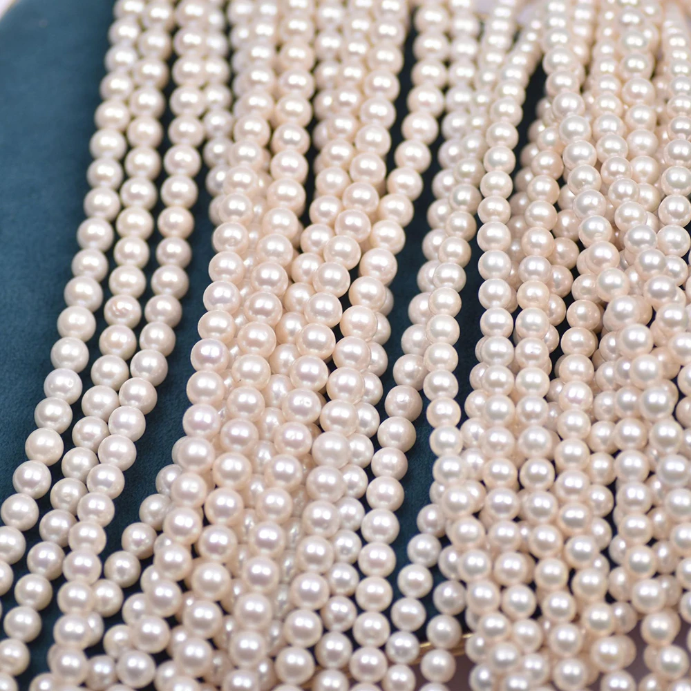 AAA Grade High Quality Round Natural Freshwater Pearls 7-8 mm Loose Fresh Water Pearls Beads For Jewelry Making (AB2043)