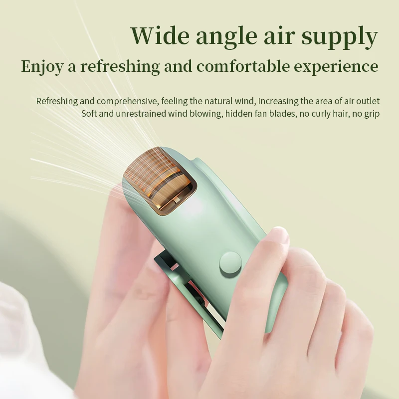 Colorful Hanging Neck Fan Portable Hanging Neck Fan Intelligent Digital Display Colorful Atmosphere Light Five-speed Adjustable