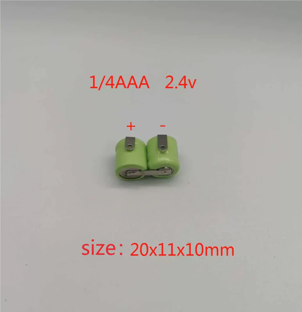 3-6cs/Lot NI-MH 1/4AAA 80mAh 2.4V Rechargeable Battery