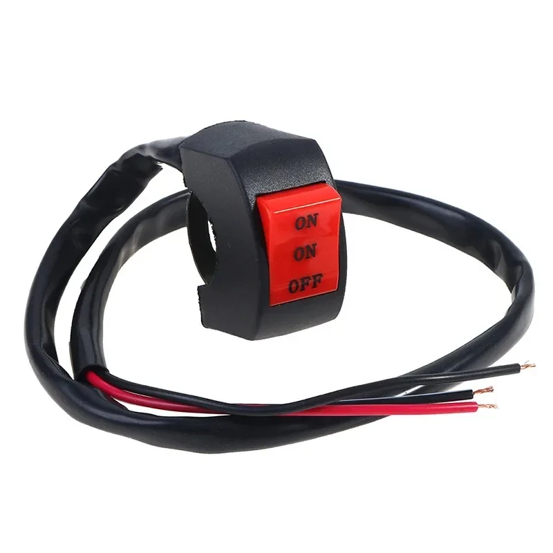 مفاتيح المصباح LED بعيدة بالقرب من ثلاثة خطوط دراجة نارية المقود التبديل زر القيادة مفتاح الإضاءة دراجة نارية زر التبديل