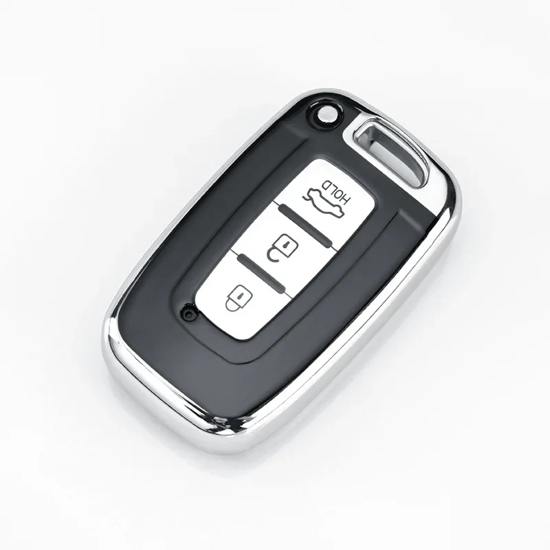 3 Buttons Soft TPU Car Key Fob Shell Cover For Hyundai Genesis Coupe Sonata ix35 For KIA Forte Sportage K2 K5 Smart key Case