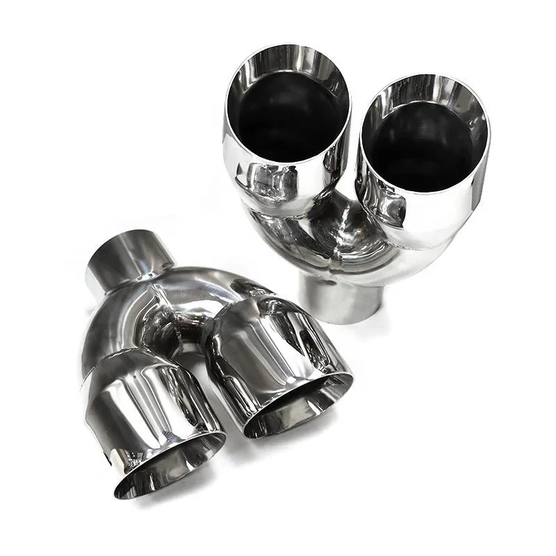 SYPES Stainless Steel Dual Exhaust Tip 3 Inch Inlet 3.9" Outlet 8.46" Muffler Tip Exhaust Pipe view 6