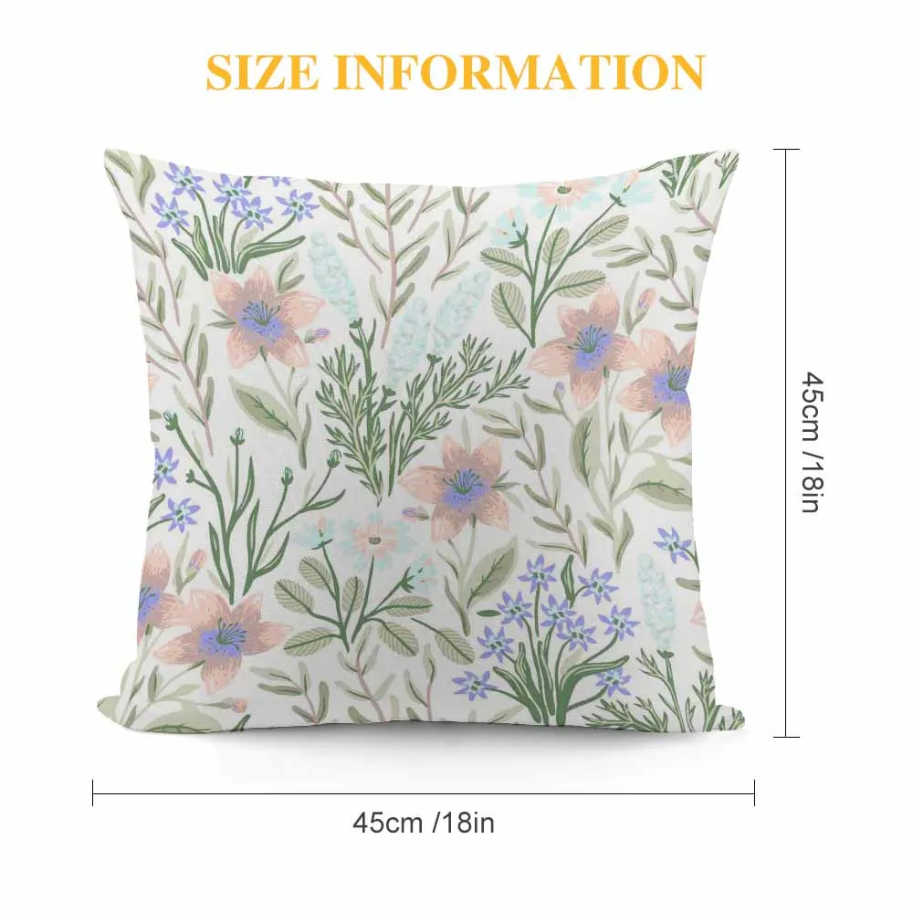 Plush fabric Double Sided  Living Room Furniture Inlaid Cushion Decorative Pillow CoverPillow Cover Home leaves