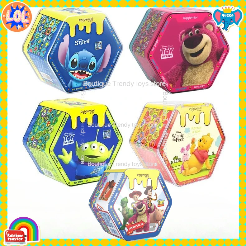 

【В наличии】Potdemiel Disney слепая коробка Kawaii игрушки стежка Винни Пух клубничный медведь кулон куклы детский подарок на день рождения