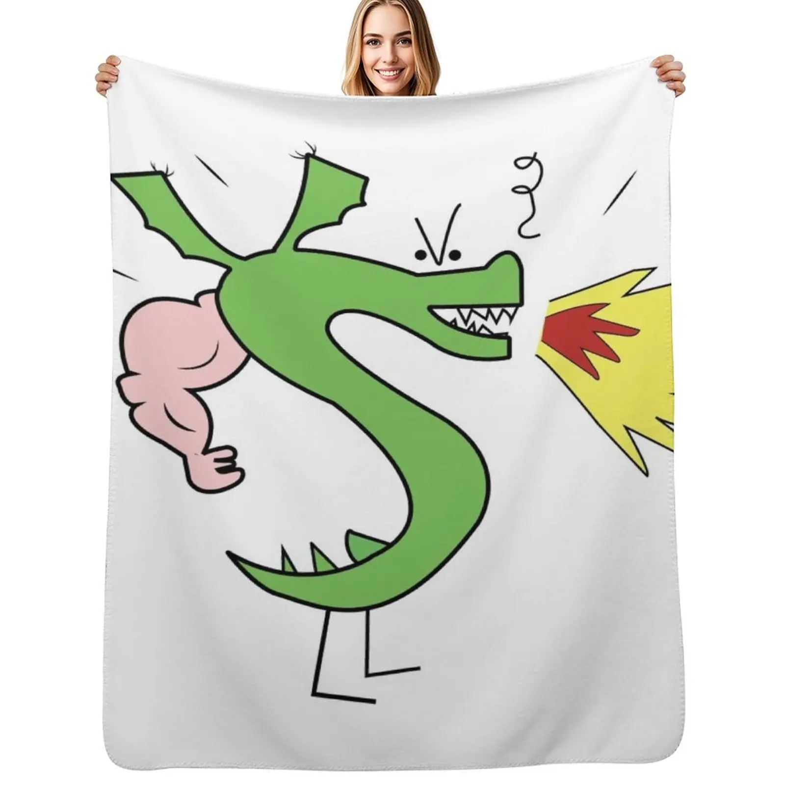 

Trogdor Cute Dragon Homestar Runner Throw Blanket Portable Lightweight Blanket for Travel Camping