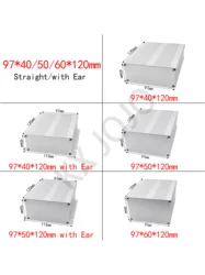 Aluminum Enclosure 97*40/50*120mm Split Case Silver Waterproof Box Profile Shell Electronic Components Shell
