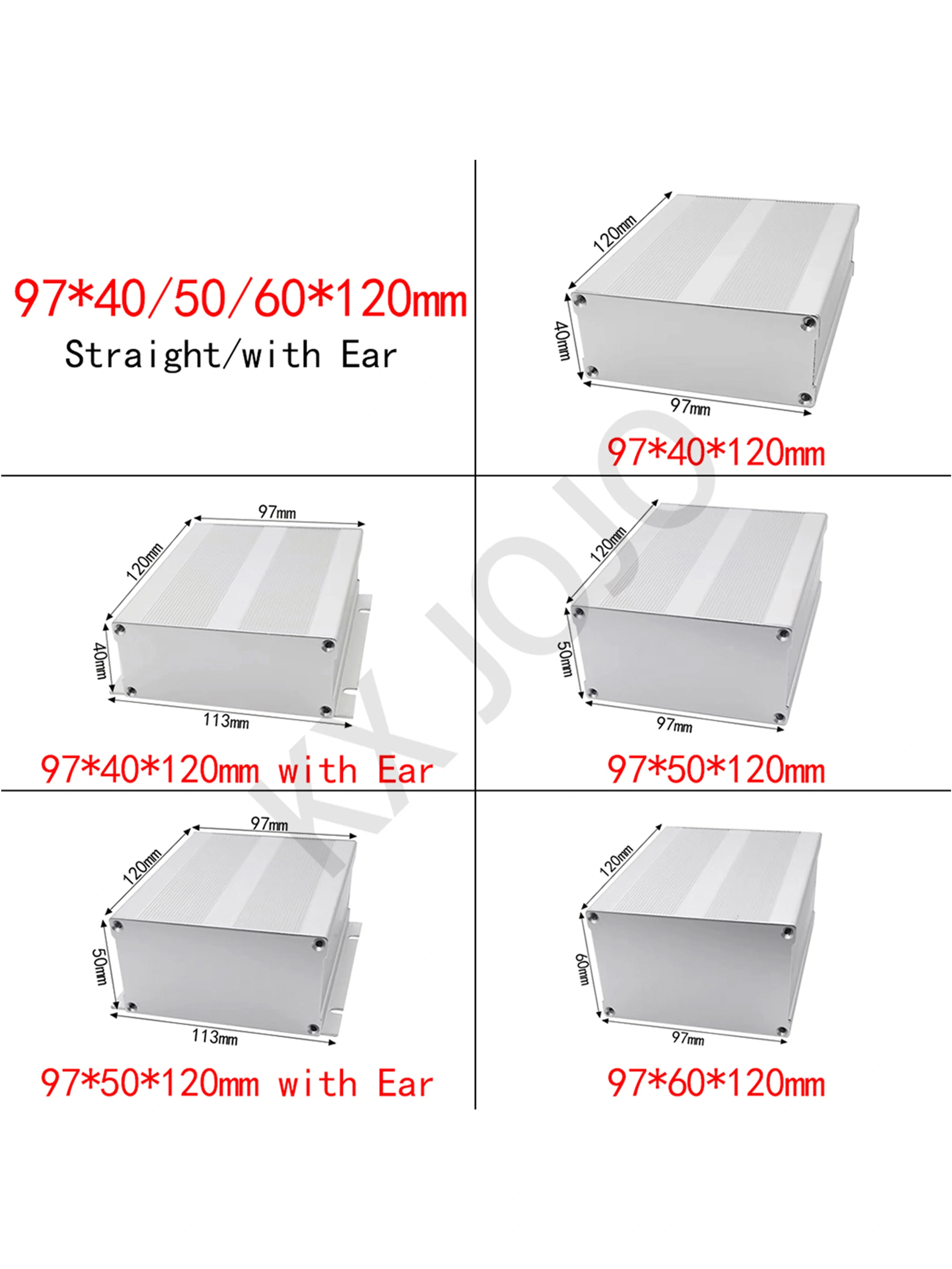 Aluminum Enclosure 97*40/50*120mm Split Case Silver Waterproof Box Profile Shell Electronic Components Shell