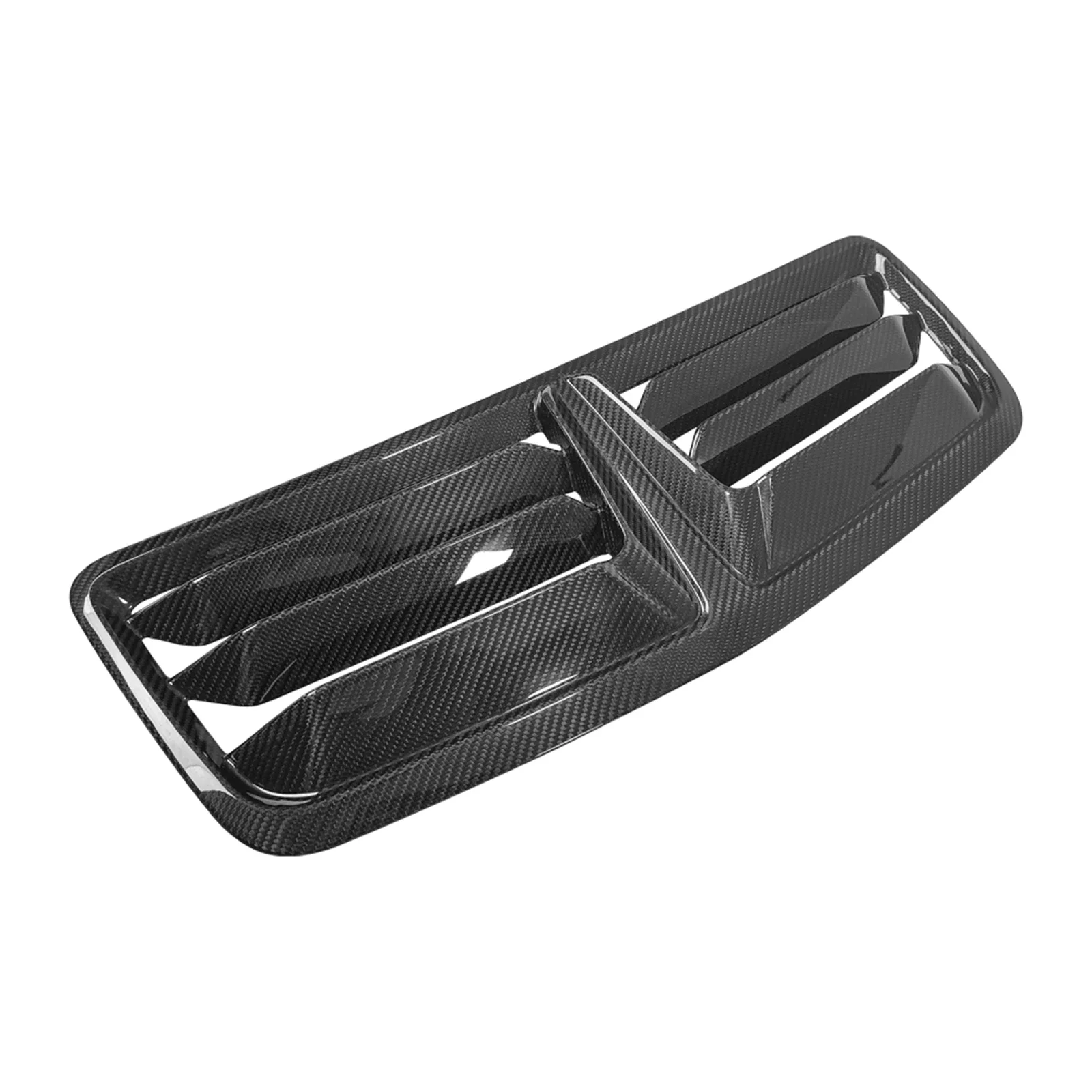 Pop Engine Hood Air Vent Cover Trim For Ford Mustang S650 Dark Horse GT 2024-2025 Dry Carbon Fiber Front Bonnet Scoop Outlet Gri