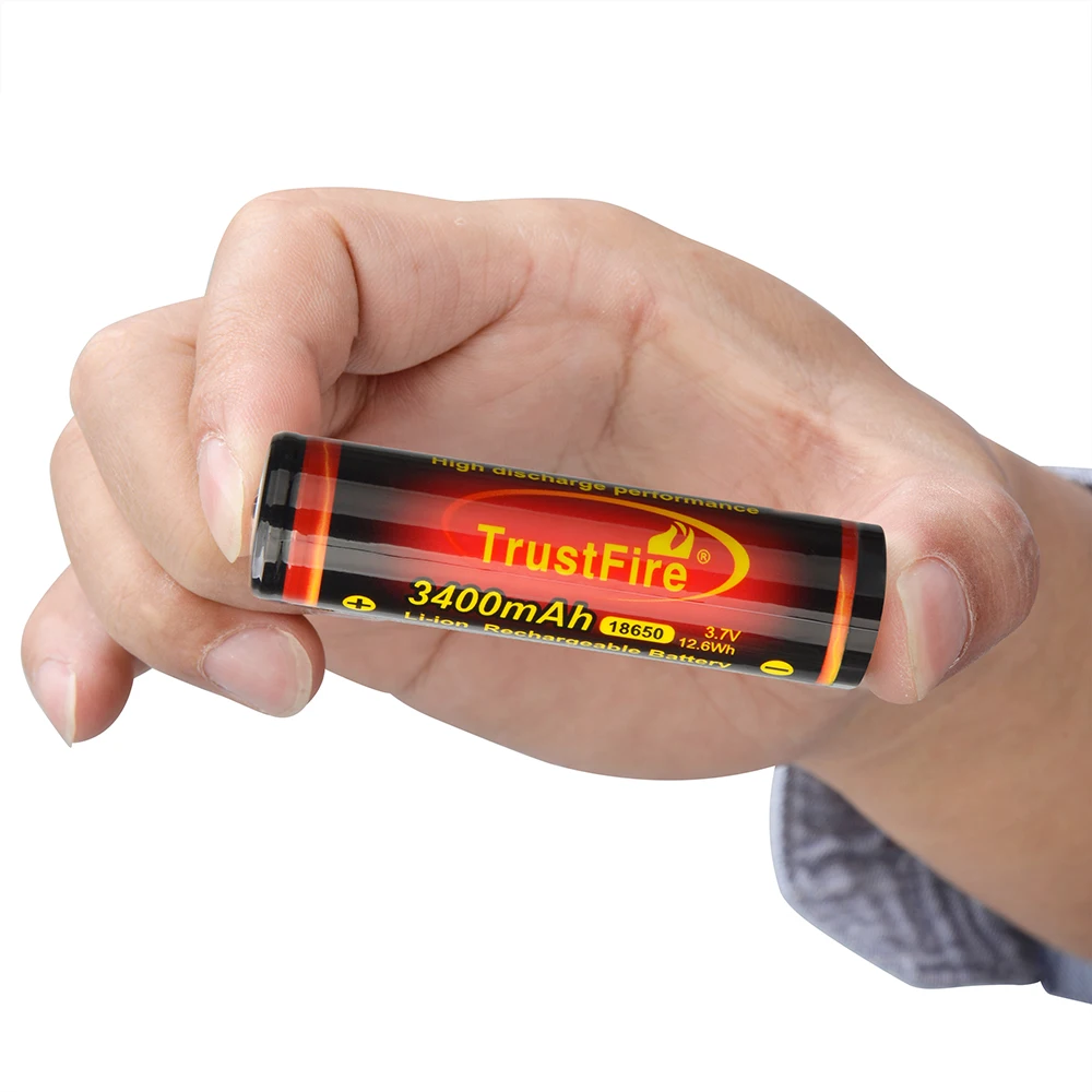 100% Original TrustFire 18650 3.7v 3400mAh Powerful Rechargeable Recycled Lithium Ion Battery Cells for LED Flashlight T70