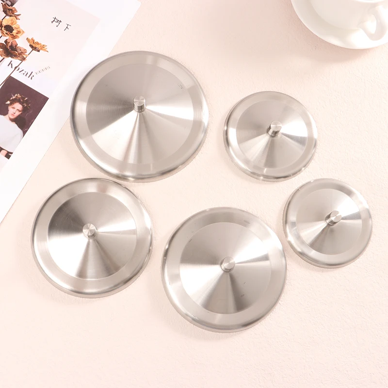 1pc Stainless Steel Dustproof Tea Coffee Milk Water Cup Lid Cover Lid Mug Covers Water Metal Mug Drink Hot Drink Replacement