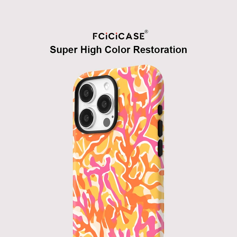 Fcicicase Magnetic Funda Case for IPHONE 16 Pro Max 15 14 13 12 11 PRO Plus Double-layer Acrylic TPU Shockproof Painting Cases